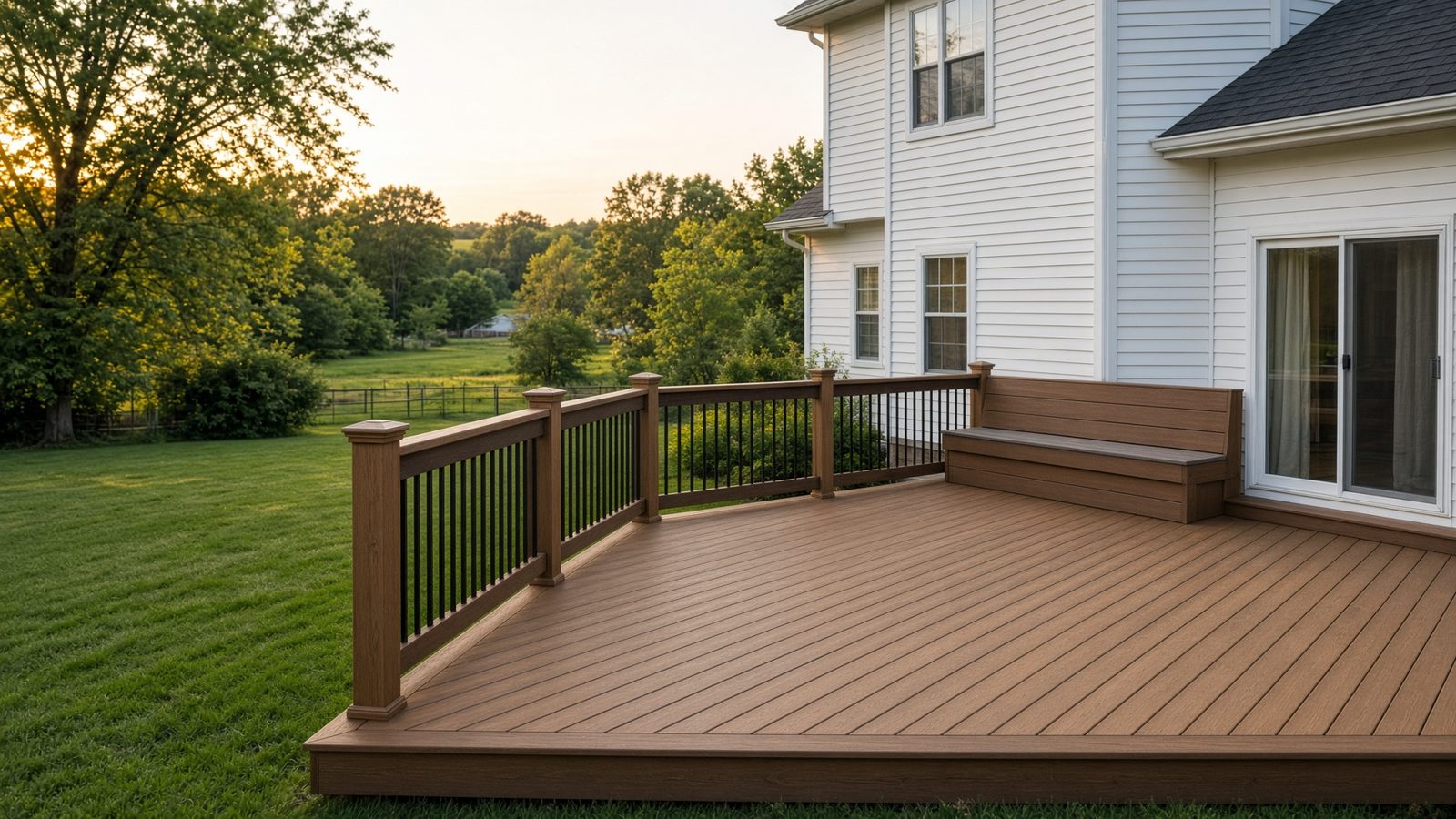Finished backyard deck